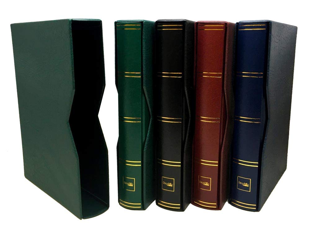 Prophila Slipcase for stockbook stamp album 60 and 64 sides green