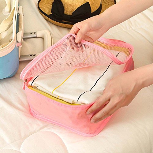RedDhong Pure-color Waterproof Travel Clothes Organizer Underwear Bag 6 Sets