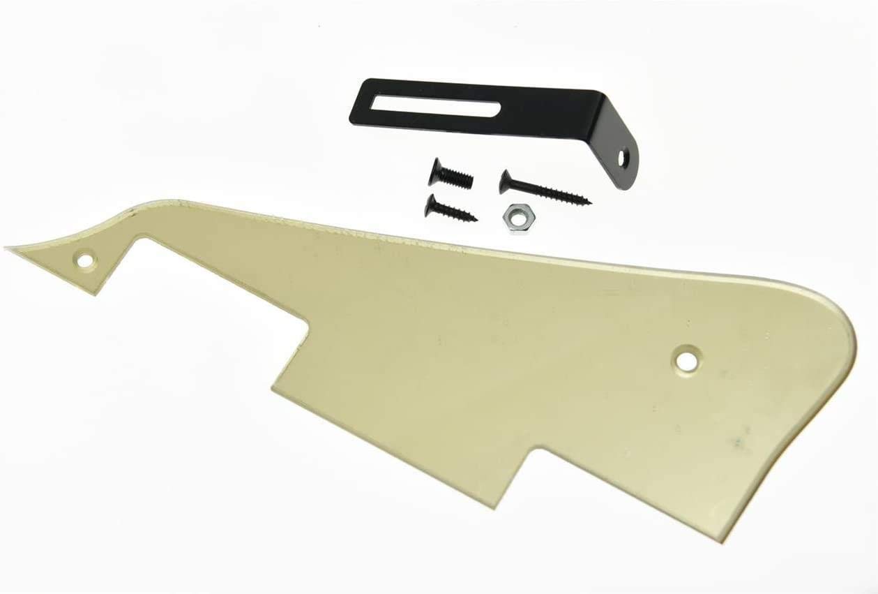 Dopro Gold Mirror LP Guitar Pickguard with Black Bracket for Epiphone Les Paul
