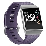 Fitbit Ionic Accessories Bands,Hagibis Replacement Classic TPU Sport Strap Wristbands for Fitbit Ionic Smart Fitness Watch (Small, Light Purple/Smoke Gray)