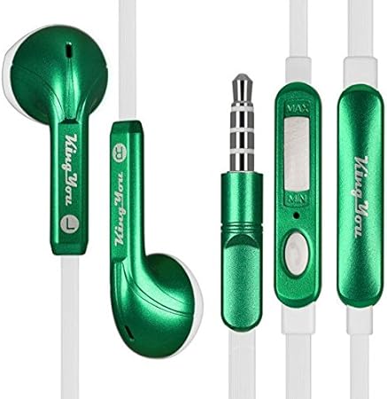 Amazon Co Jp Kingyou ステレオイヤホン 音量調節 マイク付きイヤホン Iphone スマートホンなど対応 Ks02 グリーン 家電 カメラ