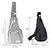Canvas Sling Chest bag for Men Women, Unisex Shoulder Crossbody Backpack for Travel Hiking Camping Cycling or other Outdoor activities by Termichy (Black)