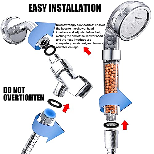 Nosame® Shower Head with Hose , Filter Filtration High Pressure Water