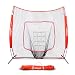 GoSports 7' x 7' Baseball & Softball Practice Hitting & Pitching Net with Bow Frame, Carry Bag and Bonus Strike Zone, Great for All Skill Levels primary