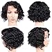 WIGNEE Short Bob Lace Front Curly Wigs 100% Brazilian Human Hair Side Part Fashion Glueless Natural Wave Lace Wigs (Lace front short curly bob)