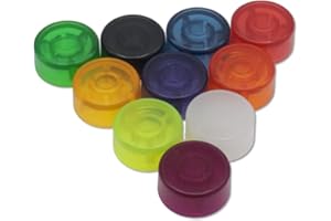 Soundspire 10Pcs Colorful Guitar Pedal Footswitch Toppers, Non-Slip Protective Caps for Multi-Effects Pedals, Sturdy Plastic Switch Covers with Grip