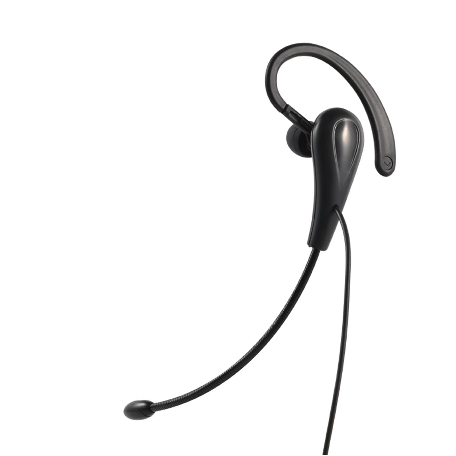 Photo 1 of Headset with Mic Noise Cancelling, Single Ear Hook Type Headset for Call Center, Wire Headphone Computer Ear Hook Earpiece Support Volume Adjustment (3.5mm)