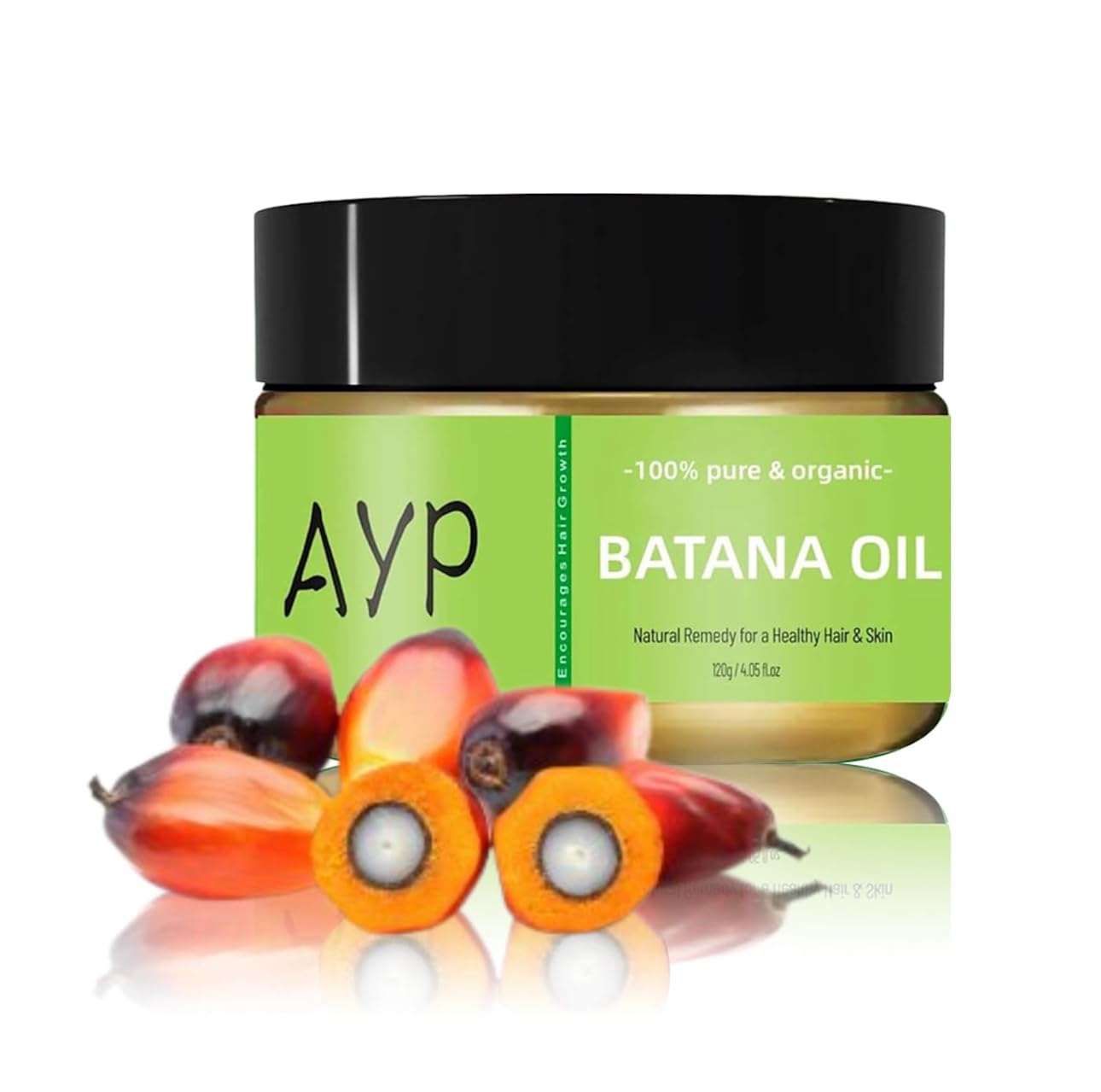 AYP Raw Batana Oil 120g - 100% Pure Organic - for Hair Growth, Treat Dry Damaged Hair, Moisturizes Hair and Scalp - Suitable for all Hair Types