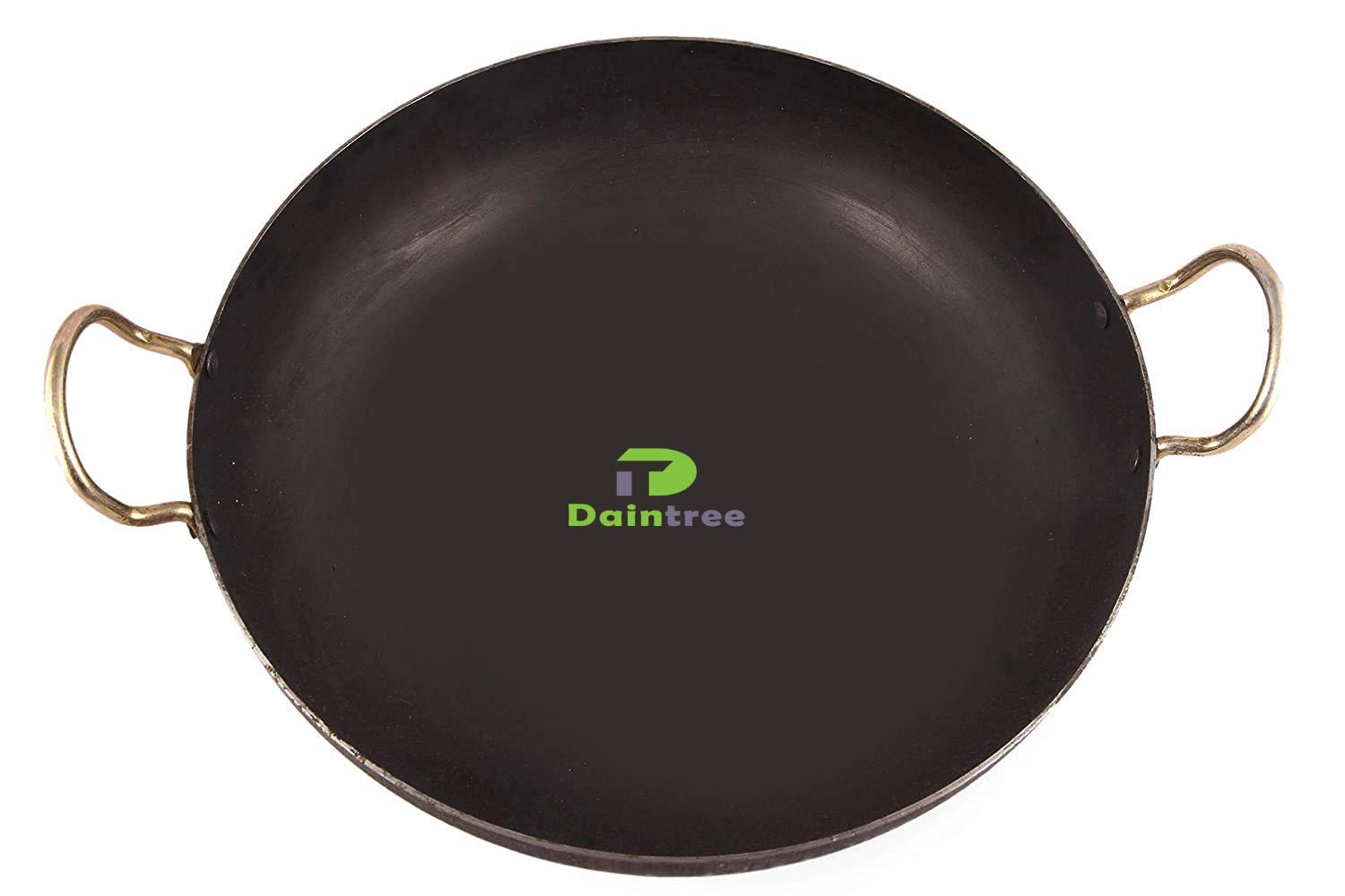 Buy DAINTREE Traditional Iron Kadai Flat Bottom Frying Handmade Lokhand