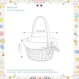 Wickerfield Wicker Easter Basket Kids Pink Floral 8.5in Wide 4.5in Tall view 2