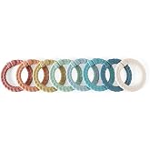 Itzy Ritzy Linking Ring Set, Teething Rings for Babies, Set of 8 (Rainbow) | Baby Rings Toy Links for Hanging Toys for Baby Gym, Stroller &amp; Car Seat - Links Toys, Teething Relief &amp; Sensory Development