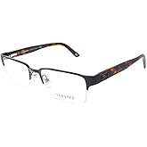 Versace VE 1184 1269 Brushed Brown Metal Rectangle Eyeglasses 53mm