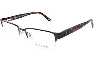 Versace VE 1184 1269 Brushed Brown Metal Rectangle Eyeglasses 53mm