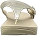 FitFlop Women's The Skinny Leather Toe-Thong Sandals, Pale Gold, 6 M US