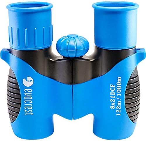 EvoCrest Binoculars for Kids w/ Shock Proof Rubber Body – 8x21 High Resolution Lenses w/ Clear Focus Perfect for Bird Watching, Outdoor Play, Educational Learning – Toys for Boys and Girls