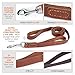 IMK9 Leather Dog Leash – 6 ft Big Dog Training Leash - Double Handle Best for Pulling Medium and Large Pets – 6 Foot Long Heavy Duty Leather Lead Brown