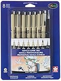 Sakura 50203 8-Piece Pigma Manga Comic Pro Drawing Kit