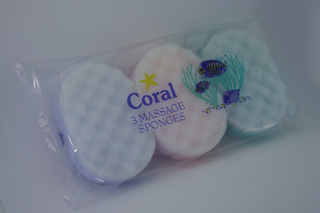 Coral Massage Sponge 3PK (128477), Various, 3 Count (Pack of 1)