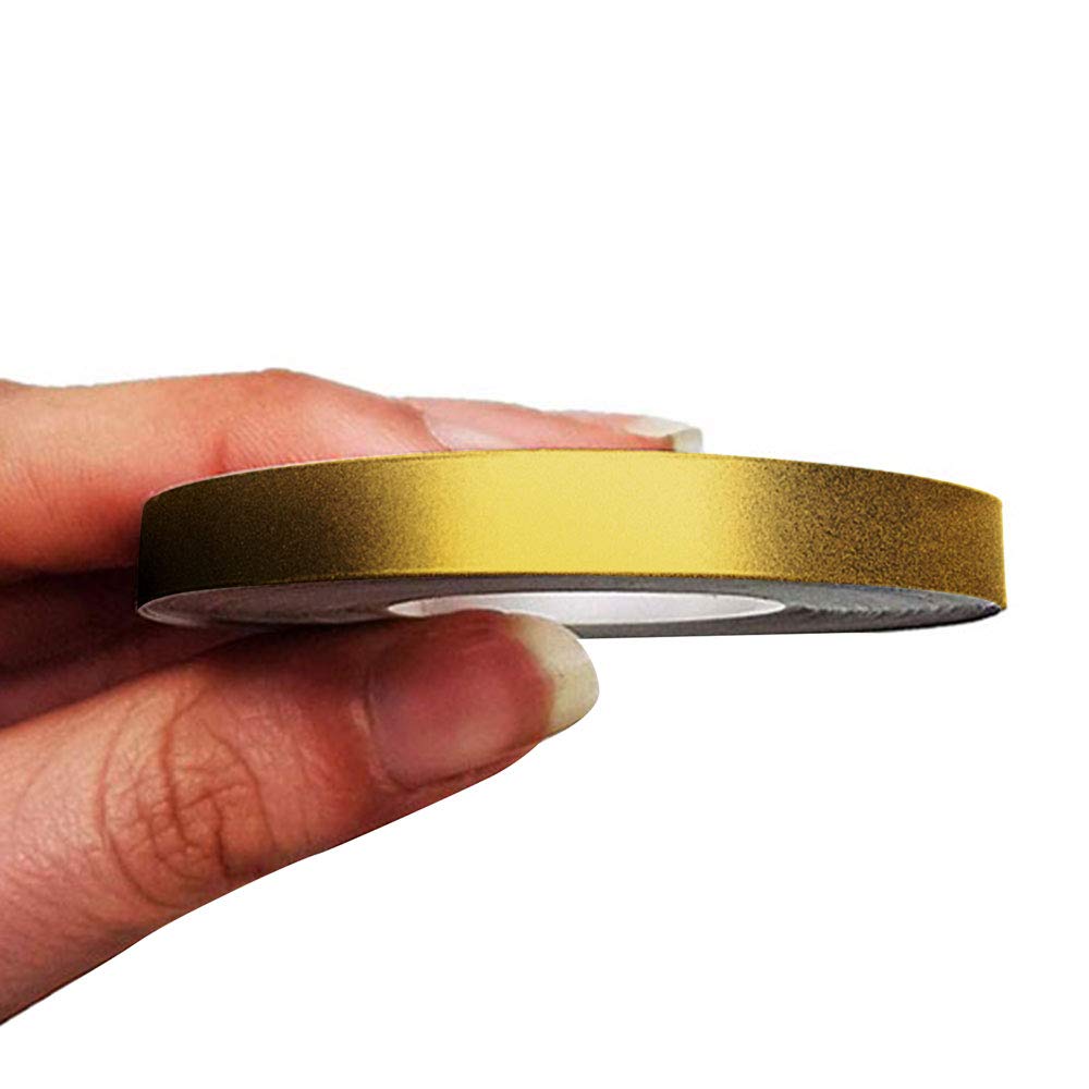 4R Quattroerre.it 10478 Trim Stripes Adhesive Strips for Cars, Gold, 7 mm x 10 mt