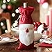 Megadream 10PCS Christmas Santa Claus Red Wine Bottle Decoration Cover Bags for Christmas Xmas Gift Dinner Party Table Decor – 10Packs