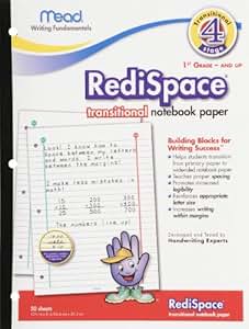 Amazon.com : Mead RediSpace Transitional NoteBook Paper, Stage 4, 10.5 ...