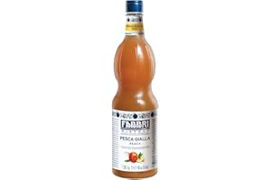 Fabbri Flavoring Syrup, Peach, Made in Italy, 33.8 Ounce (1 Liter)