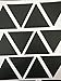 64pcs/Set Modern Vinyl Triangles Wall Decal Solid/Outline Triangles Pattern Wall Sticker DIY Home Decor Kids/Children Room Decor Stickers YYU-18 (Black)