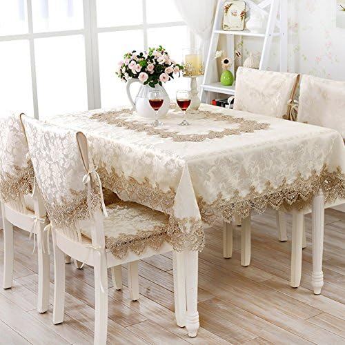 European style Macrame lace tablecloth Table cloth Heavyweight fabric table cover For kitchen living party decorative -A 100x150cm(39x59inch)