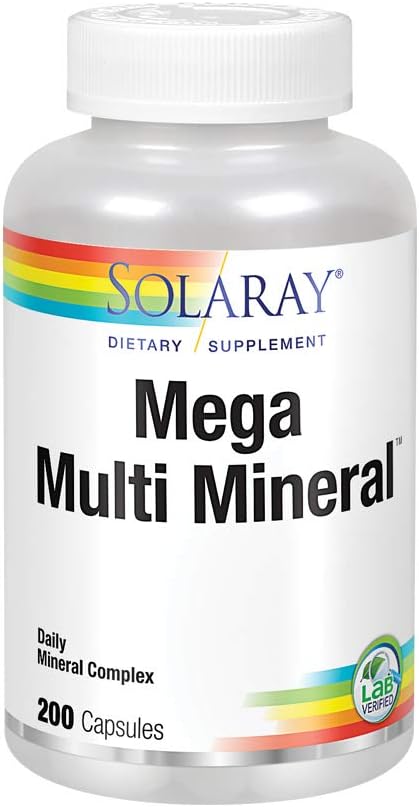 Solaray Mega Multi Mineral | 200 Capsules: Health & Personal Care