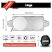 Windshield Sun Shade With 2 Ears For Maximum UV And Sun Protection -Foldable Sunshade For Car Windshield Will Keep Your Car Cooler- Easy To Use Windshield Sunshade 62''x33.5''