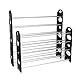 PowerLead Pshw W001 Shoe Rack Storage Organizer 10-Tier 50-Pair Portable Wardrobe Closet Bench Tower