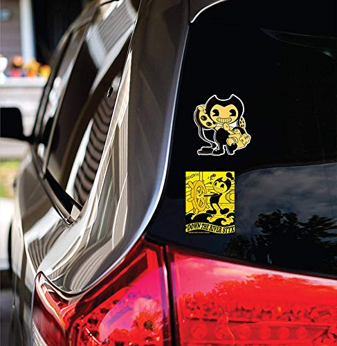 GTOTd Stickers for Boris and Bendy Vinyl Waterproof Stickers Skateboard Guitar Travel Case Sticker Door Laptop Luggage Car Bike Bicycle Helmet Stickers - Thumbnail 3
