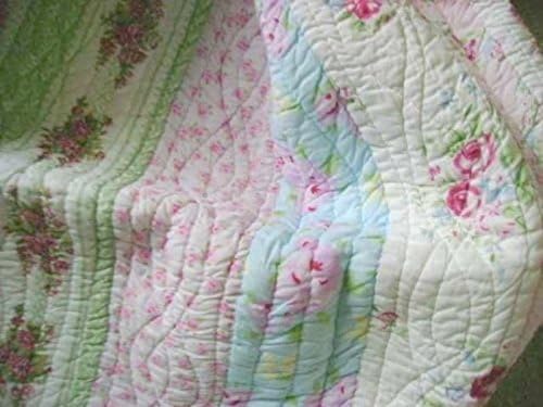 Amazon.com: Juego de edredón de 3 piezas para cama de matrimonio, diseño de patchwork, vintage, rosa y chic: Home \u0026 Kitchen