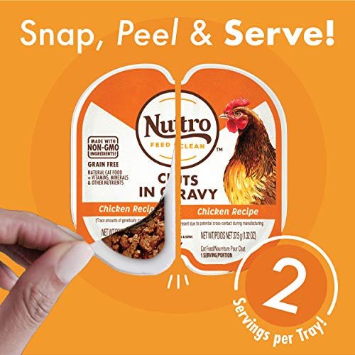 NUTRO Grain Free* Natural Wet Cat Food Paté Chicken Recipe, Salmon