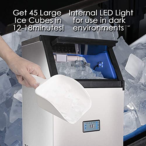 Linsion Commercial Ice Maker Machine 100LBS/24H Freestanding Under