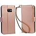 Arae Samsung Galaxy s7 Active Wallet Case with Kickstand and flip cover (not for s7), Rosegold