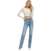 SALT TREE Risen Jeans - Tummy Control High Rise Straight Distressed Jeans - RDP5956