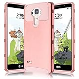 LG G Stylo/LS770  Case,Kmall 2in1 Hybrid Heavy Duty Case,Impact Resistant Shock-Absorption Case,Dual Layer Armor Full-Body Protective Case for LG G Stylo(Rose Gold)