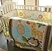 Wowelife Safari Nursery Bedding Upgraded Jungle Crib Bedding Set 7 Piece Lion and Elephant Baby Sets with Bumpers(Brown-7 Piece)