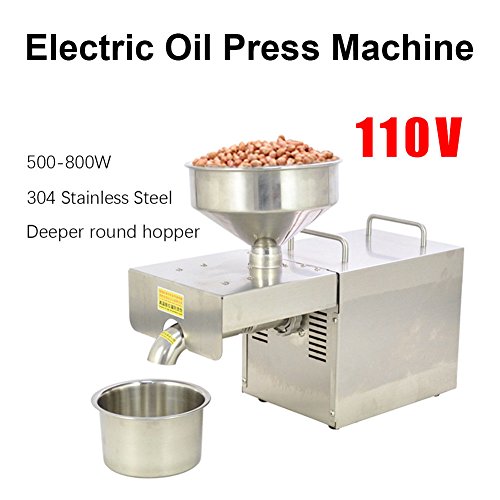 Click Here to See More Images 110V Stainless Steel Automatic Oil Press Extraction Machine Commercial Home Use