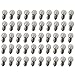 GutReise DC 50pcs E10 2.5V 0.3A Warm White Bulb Light Bulbs Miniature Screw Base (2.5V)