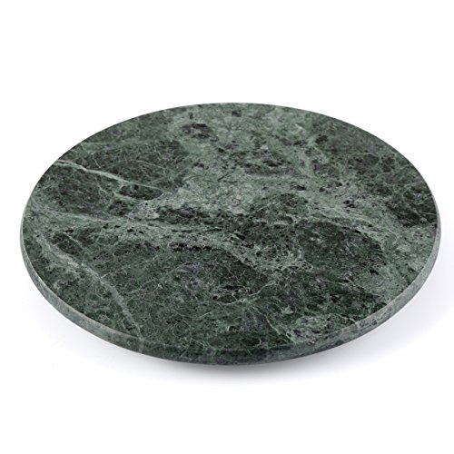 12" Lazy Susan, Genuine Natural Green Marble Turntable Rotating Tray w