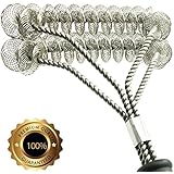 Grill Brush Bristle Free- BBQ Grill Cleaning Brush And Scraper- Safe 18" Weber Grill Cleaning Kit for Stainless Steel, Ceramic, Iron, Gas &amp; Porcelain Barbecue Grates