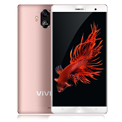 Teléfono Móvil Libre, 6.0 pulgadas VIVK M9 3G Smartphone Android 6.0 Dual SIM Móviles Baratos, Memoria Interna de 16GB Quad Core y Cámara de 8.0MP, 2.5D IPS HD 1280*720 Pantalla, WIFI, GPS(rosado)