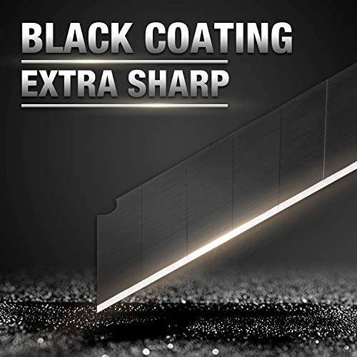 WORKPRO 5-Pack Snap Off Box Cutters with 20 Sharp Blades, Retractable Utility Knife for Cutting Cardboard, Boxes, Carper, Rope