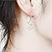 YFN Sterling Silver CZ Open Little Cat Dangle Earrings Pendant Necklace 18