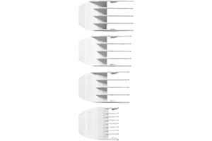 Wahl Professional White Peanut Guide #53164 - For Professional Stylists And Barbers, 4 Pack, Cutting Lengths From1/8 Inch To 