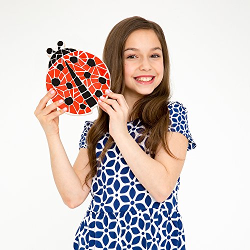 Creative Roots Mosaic Ladybug Stone, Includes 7Inch Ceramic Stepping