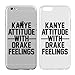 Case for iPhone 6/6S - Cream Cookies - Ultra Slim Hard Plastic Cover Case - Kanye Attitude With Drake Feelings - Cute Quotes - Sassy Phone Case
