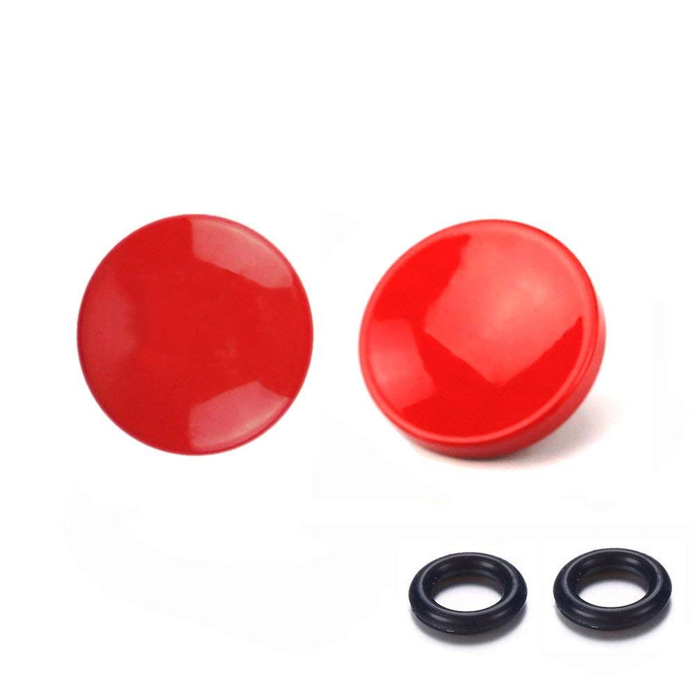 LXH (2 Pack) 11mm Concave 10mm Convex Surface Red Soft Metal Shutter Release Button Brass Compatible withFujifilm XT20 X100F X100T X100S X-PRO2 X-T10/20 X-PRO1 Leica M1 M Series